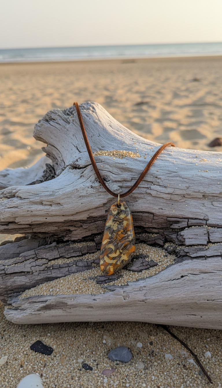 Orange golden Necklace