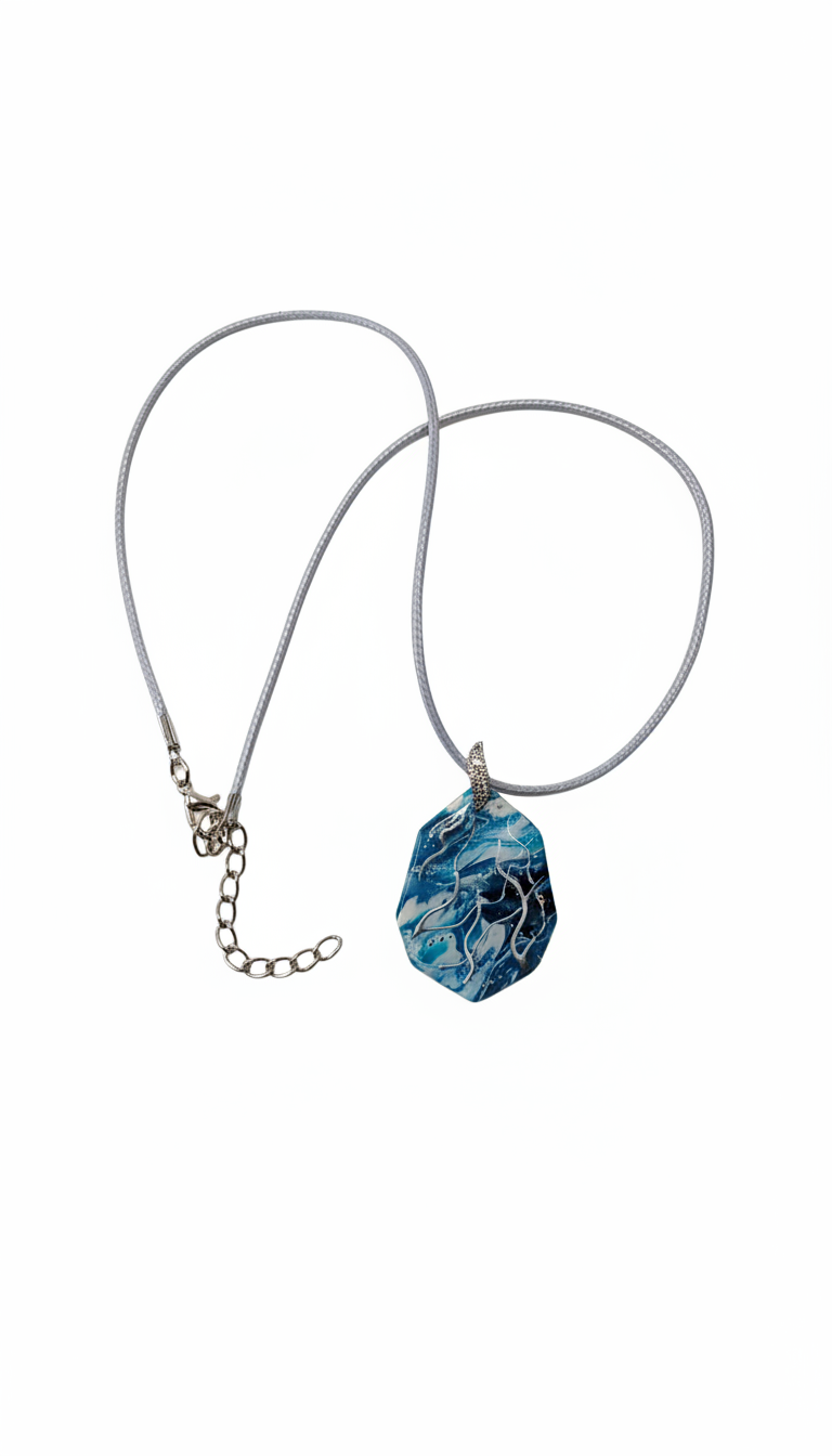 Blue and silver Necklace