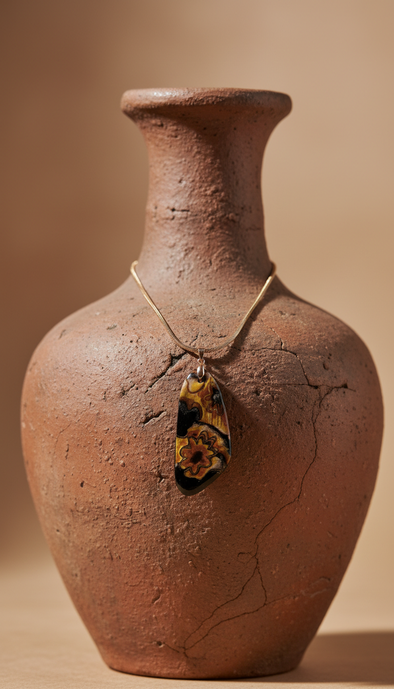 Metallic flowers Necklace