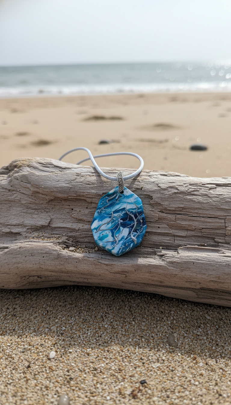 Blue and silver Necklace