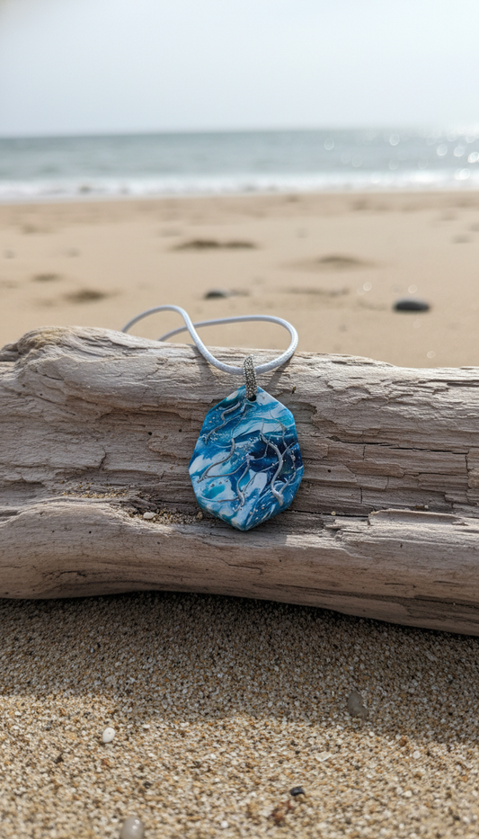 Blue and silver Necklace