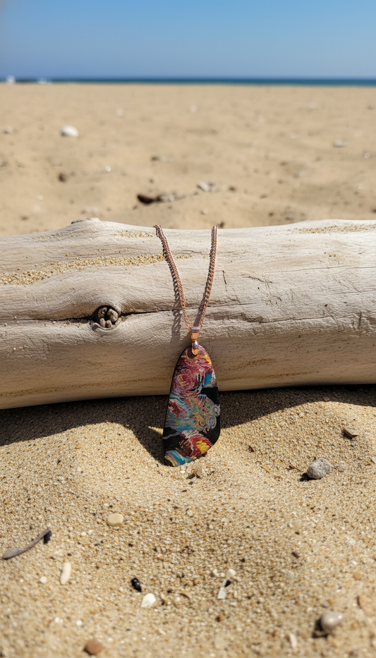 Multicolor on black Necklace