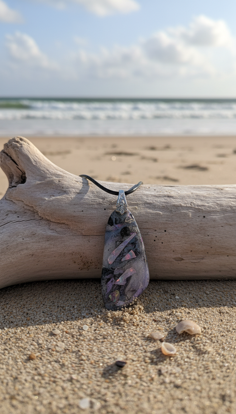 Grey and light purple Necklace