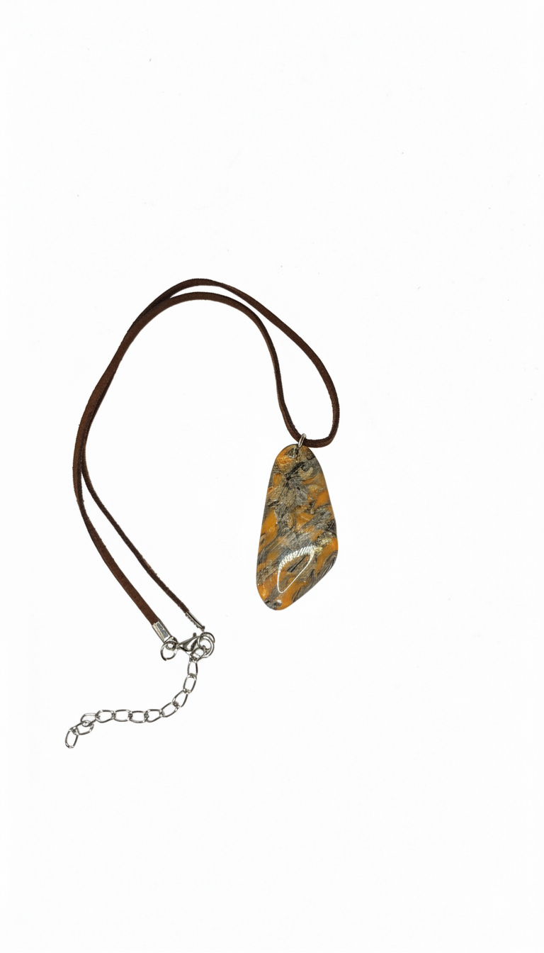 Orange golden Necklace