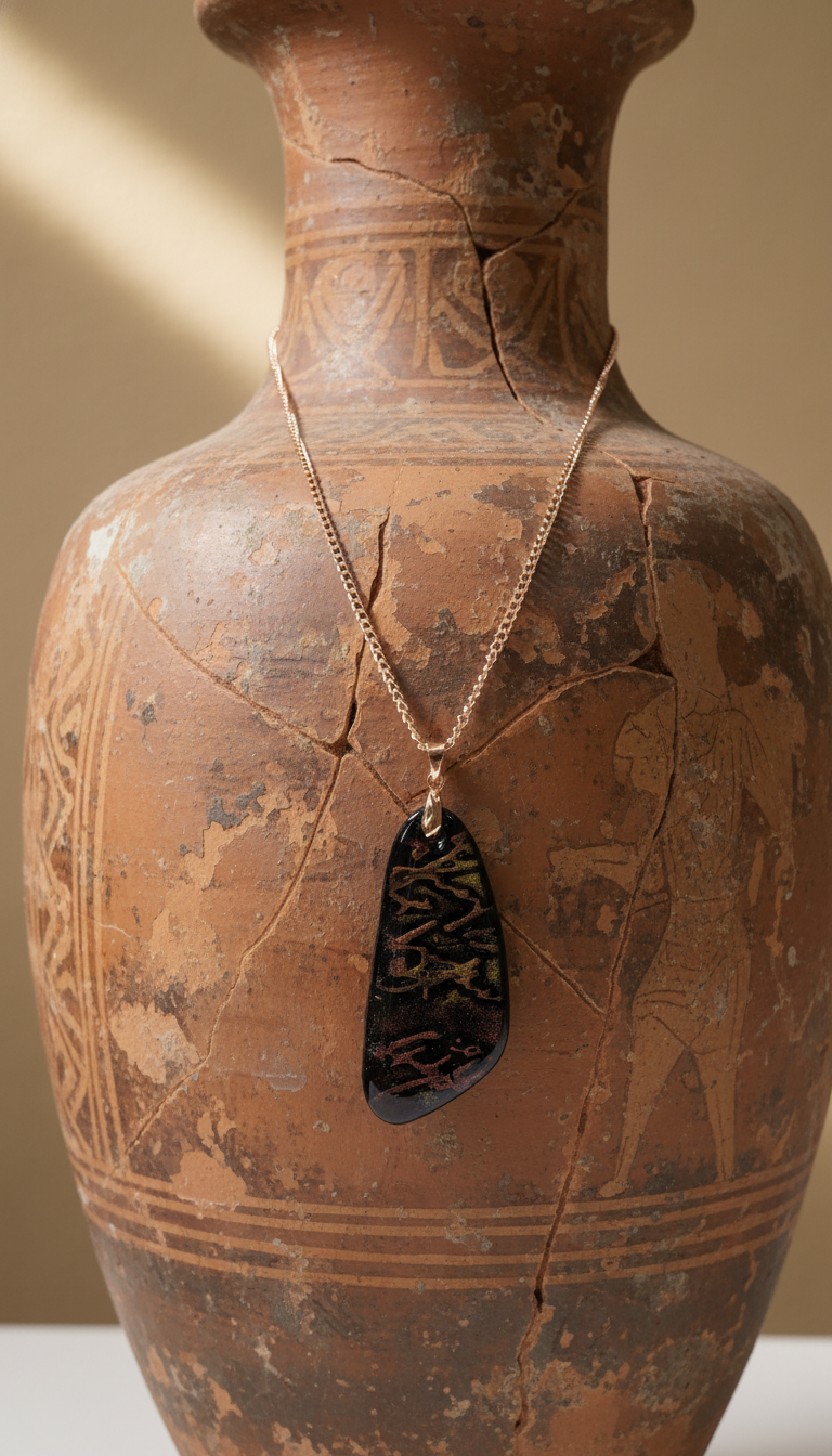 Metallic with letters Necklace