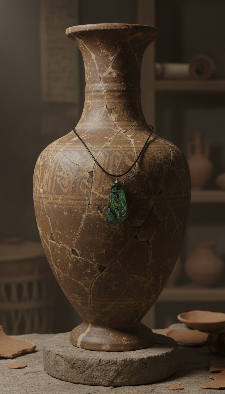 Light green and silver Necklace